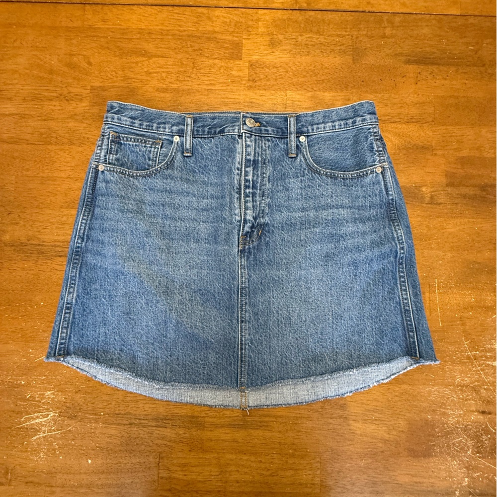 Madewell Rigid Denim A-Line Skirt 31